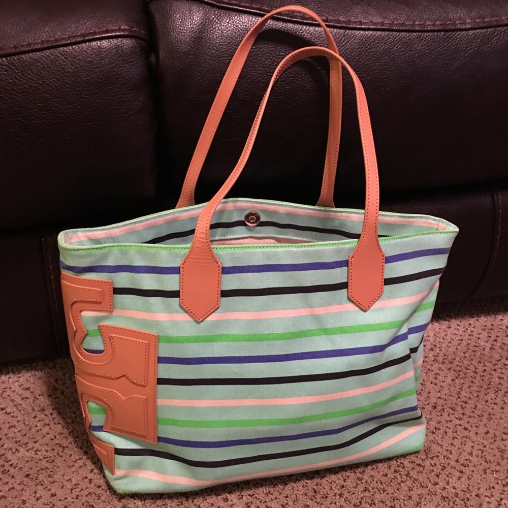 Tory Burch large tote canvas bag - Picture 1 of 6